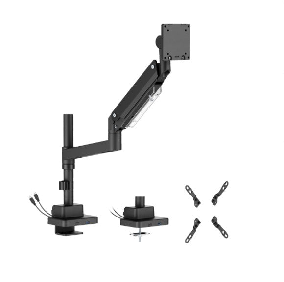 Brateck LDT80-C012UCP Super Heavy-Duty Pole-Mounted Gas Spring Monitor Arm with USB-A and USB-C Ports, Matte Black(new) Brateck LDT80-C012UCP Super Heavy-Duty Pole-Mounted Gas Spring Monitor Arm with USB-A and USB-C Ports, Matte Black(new)